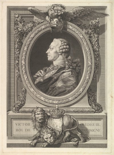 Portrett av Victor Amadeus III, konge av Sardinia, 1777. av Augustin de Saint Aubin