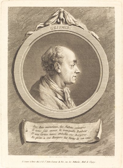 Solomon Gessner av Augustin de Saint Aubin after Vivant Denon