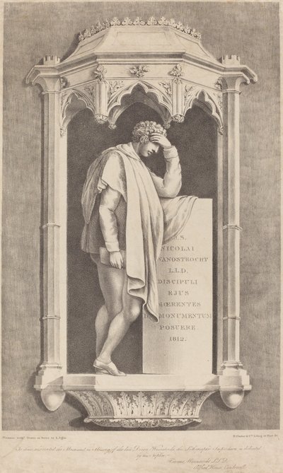 Monument til Nicolai Wanostrocht av Augustine Aglio after John Flaxman