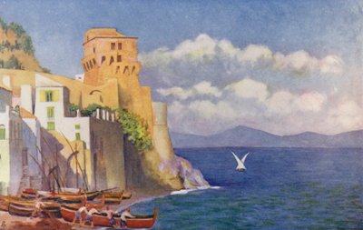 Cetara (farge litho) av Augustine Fitzgerald