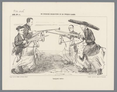 Utrecht Masquerade av 1851: Rederijers i 1500 Rederijerne. 1500 (tittel på objekt) Den nasjonale historien. fra de tidligste tider til slutten av 1600-tallet, i åtte scener, presentert i kostyme av H.H. Studenter ved Utrecht-skolen av Augustinus Jacobus Bernardus Wouters