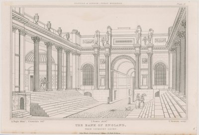Bank of England, Lothbury Court av Augustus Charles Pugin