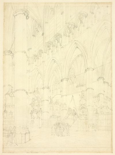 North Aisle, Westminster Abbey av Augustus Charles Pugin