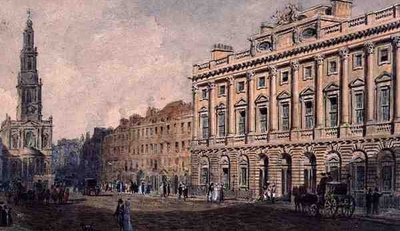 Somerset House (akvarell på papir) av Augustus Charles Pugin