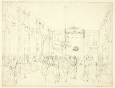 Studie for Drawing Room, St. James, fra Microcosm of London av Augustus Charles Pugin