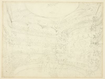 Studie for Royal Circus, fra Microcosm of London av Augustus Charles Pugin