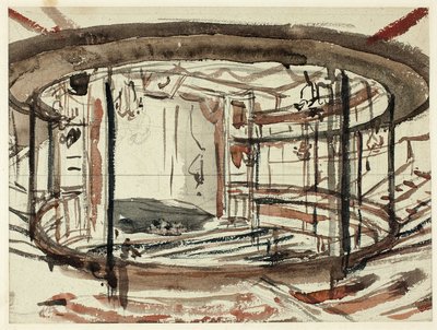 Studie for Sadlers Wells Theatre av Augustus Charles Pugin