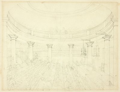 Studie for Surrey Institution, fra Microcosm of London av Augustus Charles Pugin