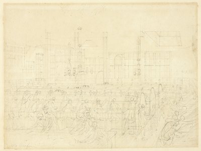 Studie for The Post Office, fra Microcosm of London av Augustus Charles Pugin