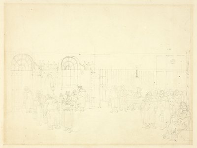Studie for Watch House, St. Mary Le Bone, fra Microcosm of London av Augustus Charles Pugin
