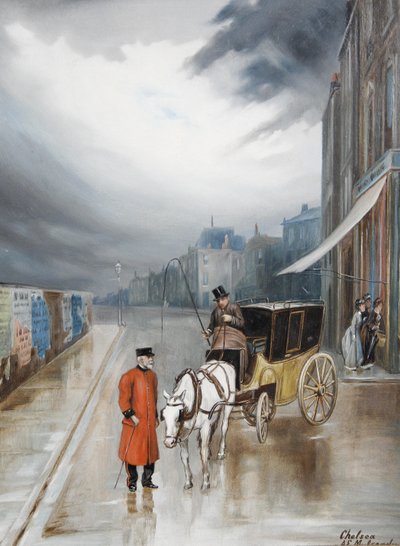 Etter regn - Chelsea av Augustus Edwin Mulready