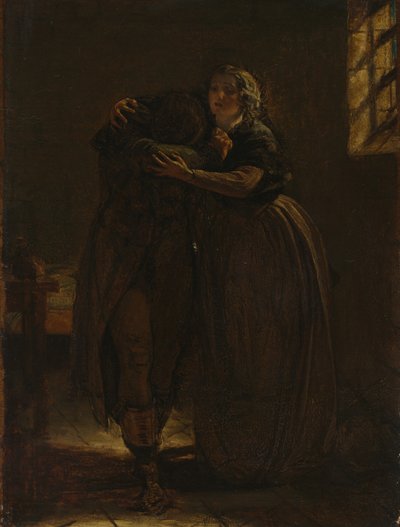 Studie for "Kom hvil i denne barmen min egen rammede kjære" av Augustus Leopold Egg