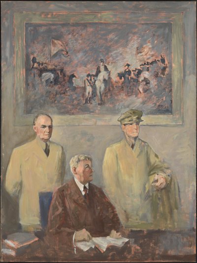 Høykommandoen - venstre panel, 1947-1949. av Augustus Vincent Tack