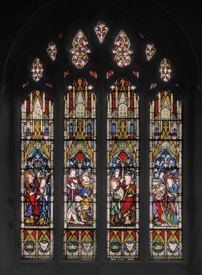Bibelske scener av David og Saul, 1852 (farget glass) av Augustus Welby Northmore Pugin