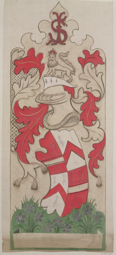 Design for dekorasjon av Houses of Parliament (blyant, gouache og wc på papir) av Augustus Welby Northmore Pugin