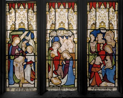 Hendelser fra Kristi liv og jomfru Maria, detalj, 1851 (farget glass) av Augustus Welby Northmore Pugin