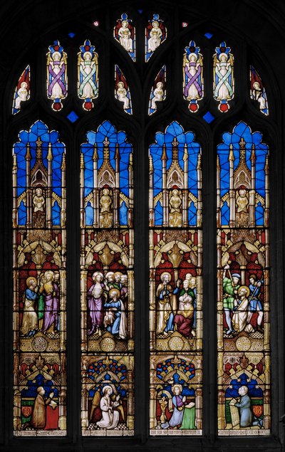 Begivenheter i apostelen St. Thomas, ca. 1843 (farget glass) av Augustus Welby Northmore Pugin