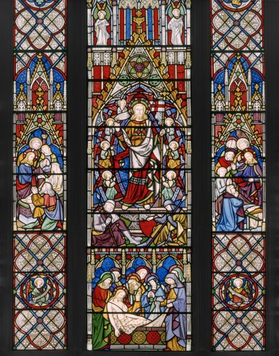 Oppstandelsestemaer, detalj, 1850 (farget glass) av Augustus Welby Northmore Pugin