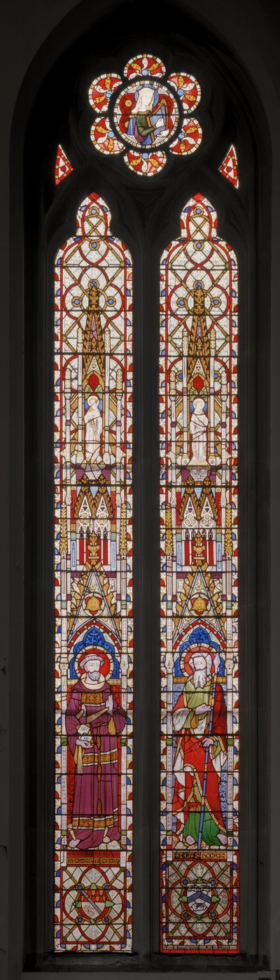 St. Frans av Assisi og St. Thomas apostelen, 1852 (farget glass) av Augustus Welby Northmore Pugin