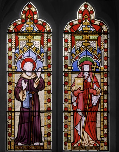 St. Frans av Assisi og St. Carolus, 1847 (farget glass) av Augustus Welby Northmore Pugin