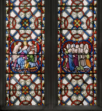 St. George Window, detalj, 1850 (farget glass) av Augustus Welby Northmore Pugin