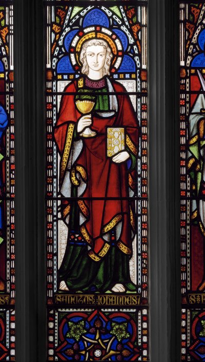 St. Johannes evangelisten, 1849 (farget glass) av Augustus Welby Northmore Pugin