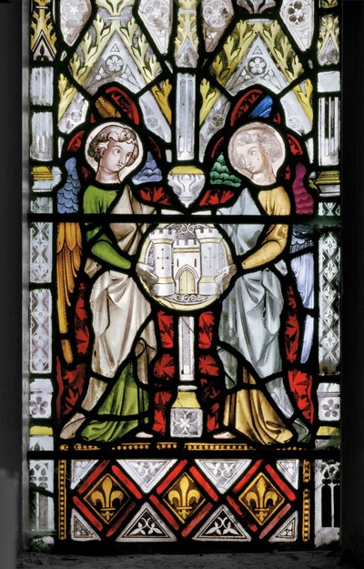 Virgin & Christ med scener fra hennes liv, detalj, 1851 (farget glass) av Augustus Welby Northmore Pugin