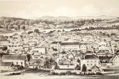 Brisbane, fra The History of Australasia av David Blair, McGrady, Thomson og Niven, 1879 av Australian School