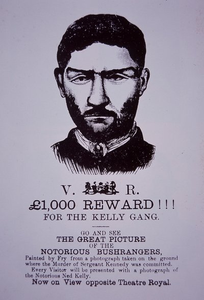 Ned Kelly belønningsplakat av Australian School