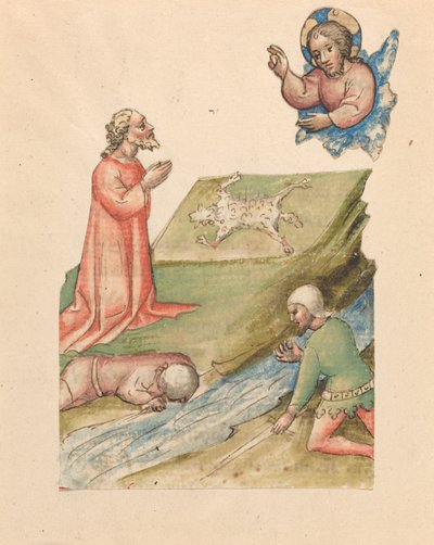 Gideon og fleece, med utvalget av Gideons hær av Austrian 15th Century