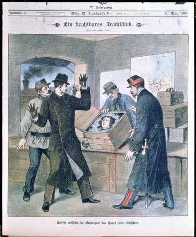 A Terrible Cargo, forsiden av Illustrierte Zeitung, mars 1897 av Austrian School