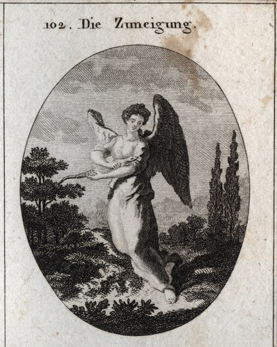 Allegori om hengivenhet eller vennlighet. Hans attributt er lezarden, symbolet på hans vennlighet og naturlige hengivenhet for menn. Gravering i "" ikonologi eller ideer fra feltet lidenskaper og allegorier avbildet for tegnere, malere, poeter, av Austrian School