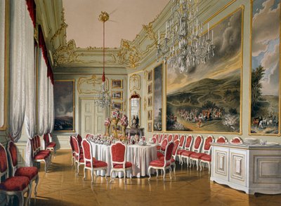 Spisesal i Imperial Apartments, Schönbrunn-palasset (UNESCOs verdensarvliste av Austrian School