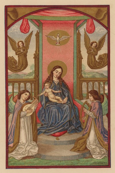 Jesus, englenes konge (kromolitt) av Austrian School