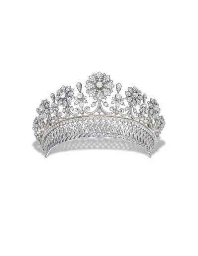 Kochert Antique Diamond Tiara (diamant, sølv og gull) av Austrian School