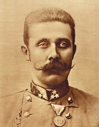 Portrett av erkehertug Franz Ferdinand ca. 1893 av Austrian School