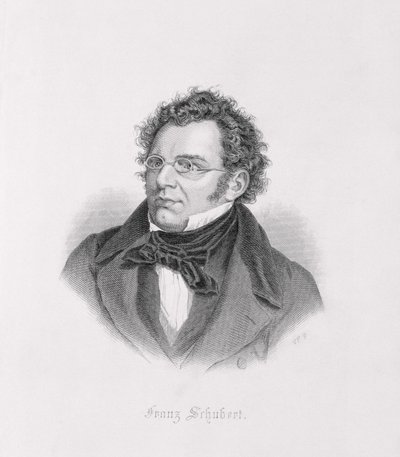 Portrett av Franz Schubert (1768-1827) av Austrian School