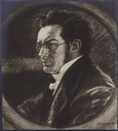 Portrett av Franz Schubert av Austrian School