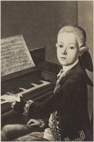 Portrett av Wolfgang Amadeus Mozart av Austrian School