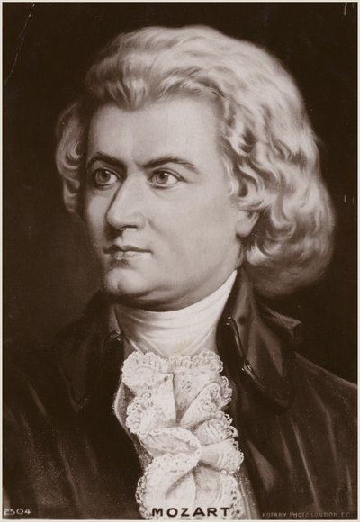 Portrett av Wolfgang Amadeus Mozart av Austrian School