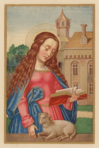 S Agnes (chromolitho) av Austrian School