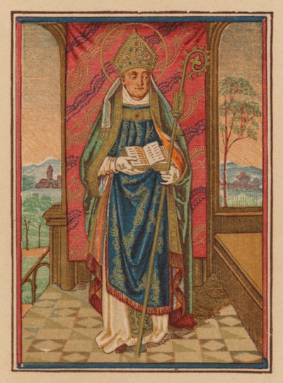 Saint Bishop (chromolith) av Austrian School