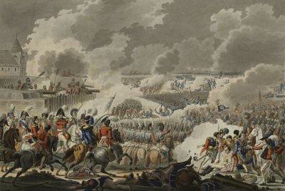 Slaget ved Waterloo, 18. juni 1815, utgitt av Artaria and Co, ca. 1820 (farget etsning) av Austrian School
