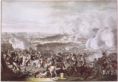 The Flight of Napoleon (1769-1821) etter slaget ved Waterloo, 18. juni 1815, ca. 1815-30 av Austrian School