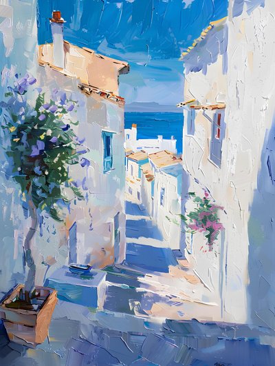 Sunny Village i Street View av Avanesova Elena