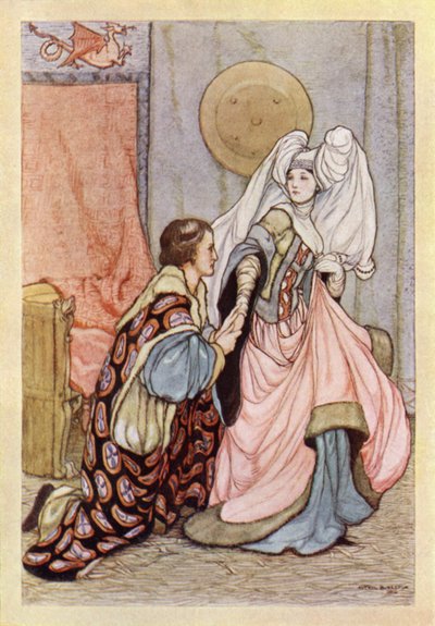 John Keats: Ode On Melancholy (farge litho) av Averil Mary Burleigh