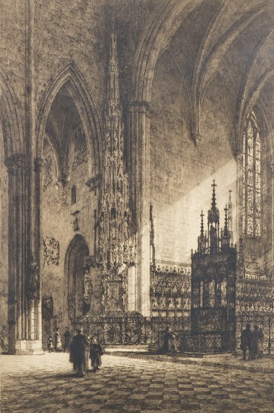 Ulm katedral, ca. 1902 (radering) av Axel Haig