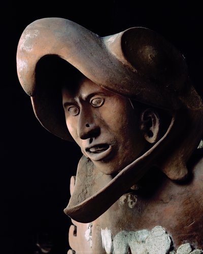 Eagle warrior fra House of the Eagles, datert til ca. 1469 (terrakotta) av Aztec