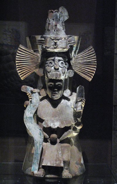 Røkelsesbrenner i form av guden Tlaloc, Tlahuac, sen postklassisk periode, ca. 1500 av Aztec