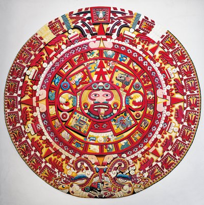 Rekonstruksjon av solkalender av Aztec Aztec